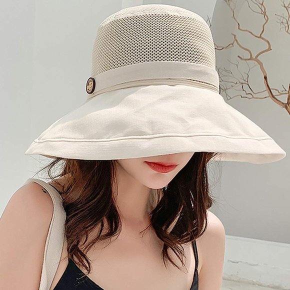Women's Summer Hat with Sun Protection, Packable and Adjustable Wide Brim Floppy - Picture 5 of 5